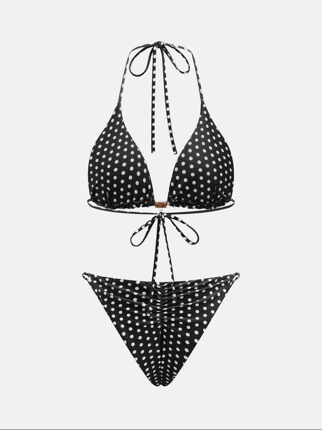 Commense Nwt Black Polka Dot Triangle Bikini - Women Swim